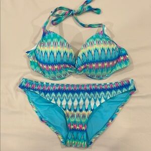 Xhileration Vibrant Multicolor Bikini Set